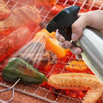 

Stainless Steel Oil Spray Bottle Sprayer Portable for Kitchen BBQ Cooking Camping J99Store