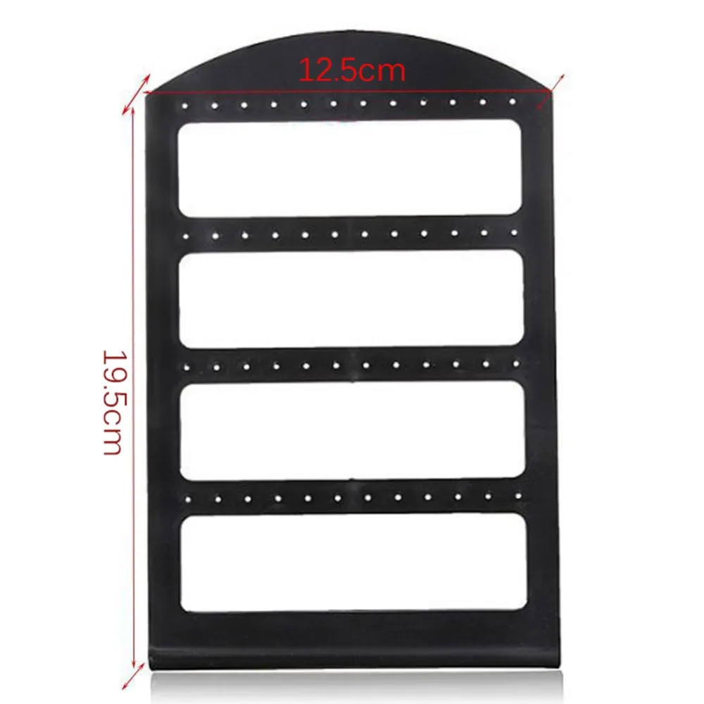 48 Holes Jewelry Organizer Stand Black Plastic Earring Holder Pesentoir Fashion Dangle Earrings Display For Women Rack Etagere