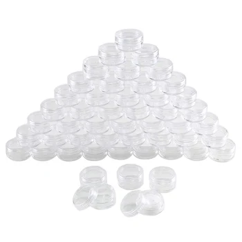 

100 Pcs 5ml Clear Plastic Pot Jars Cosmetic Containers Sample Container Mini Bottle Hot Sales