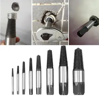 

8pcs Water Pipe Tap Triangle Valve Damaged Nut Bolt Remover Stud Extractor Tool Accessory for Broken Screw Take Out Power Tool
