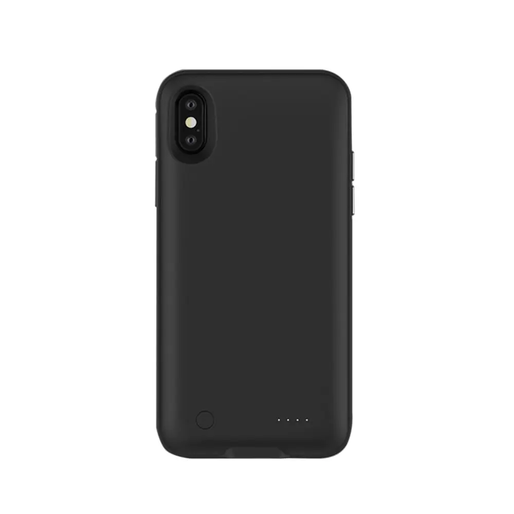 

Wireless 5000mAh Back Clip Battery Charger Case Power Bank For iphone X Mobile Phone Holder Function Power Case with LED light