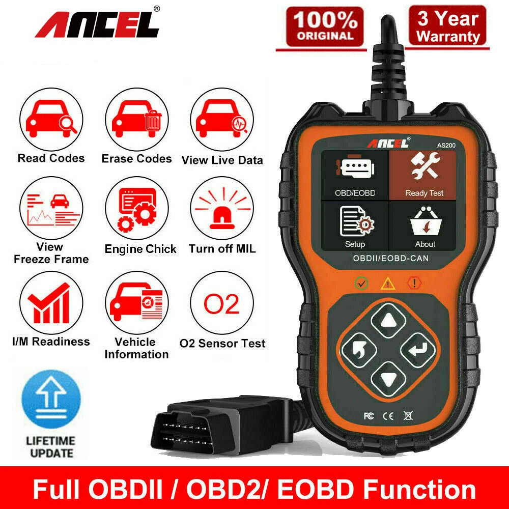 

ANCEL AS200 OBD2 Scanner Automotive Tools Professional Code Reader Car Scanner Engine Check OBD2 Auto Diagnostics Free Shipping