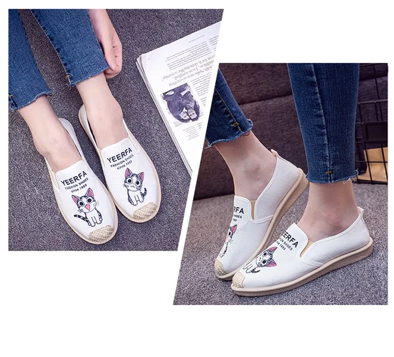 spring and autumn new women's shoes lightweight breathable Korean students flat canvas casual shoes
