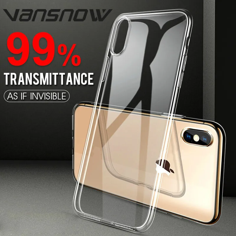 

Vansnow Hi-Tech 99%Transmittance Invisible Silicone Phone Cases Soft TPU Case Cover for IPhone XR XS Max X 8 7 6 S 6S Plus Case