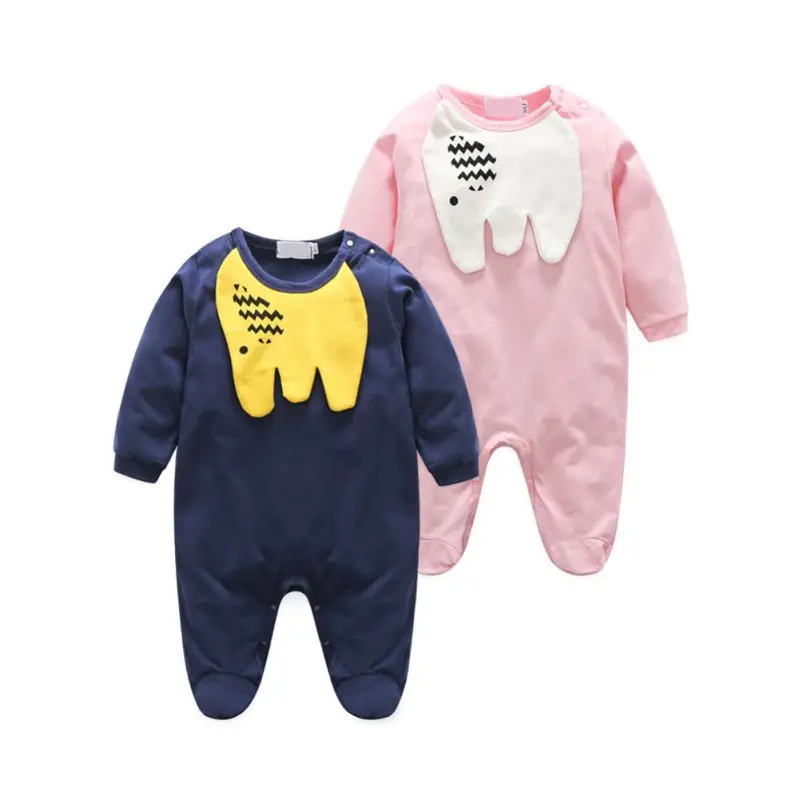 

Spring Autumn Casual Baby Jumpsuits Cartoon Printing Long Sleeve Kids Bodysuits