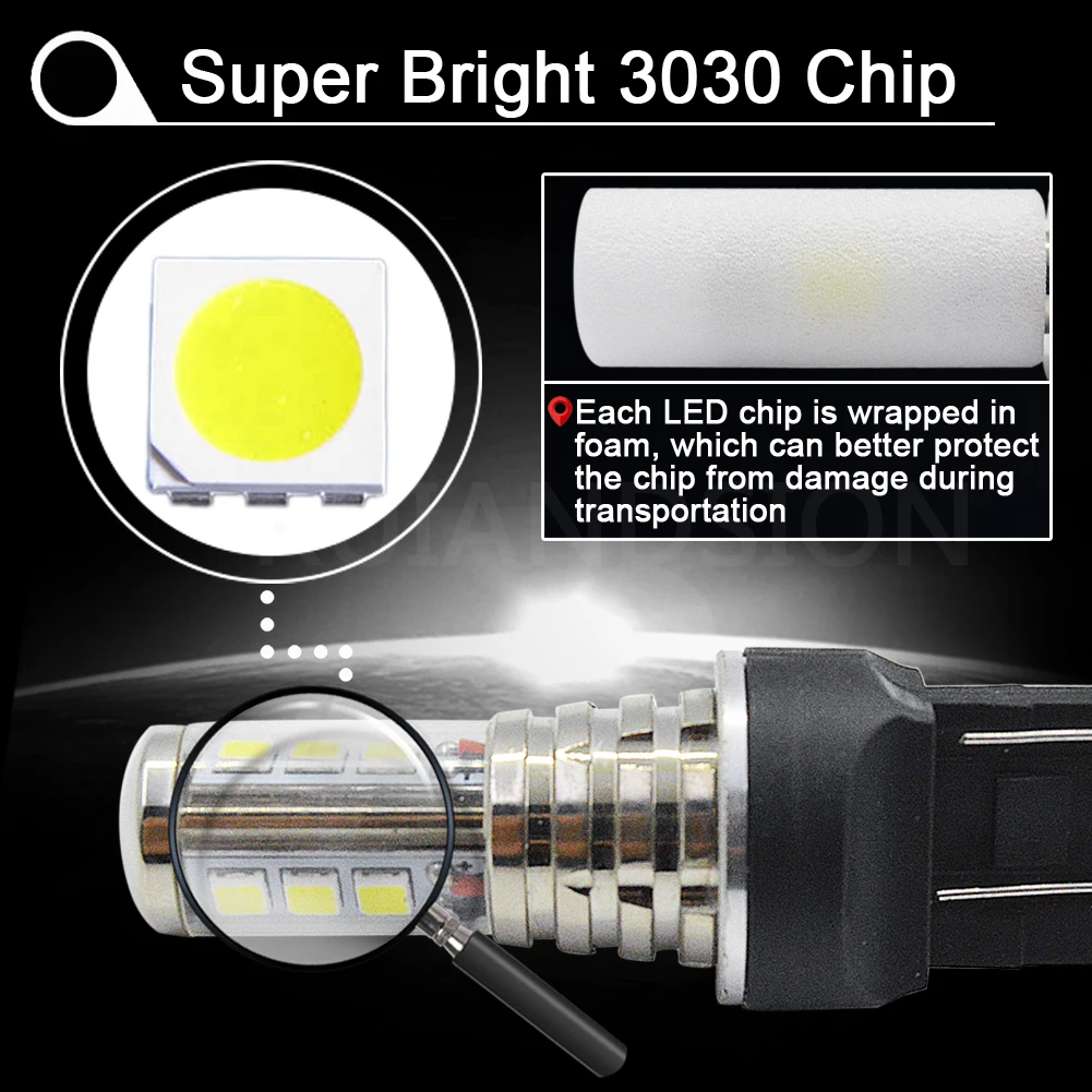 2x8,16 W 0.68A автомобиля T20 7440 7443 светодиодный лампы 3030 9SMD светодиодный 3156 3157 светодиодный для тормозной системы обратного светильник сигнала поворота может занять от 10 до 30V Белый 1000lm