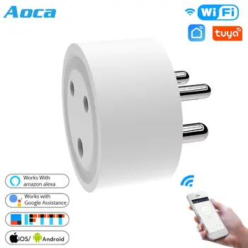 

WiFi Smart Plug Outlet Wireless Power Socket Smart Life/Tuya App Remote Control Work with Alexa Google Home No Hub Required IN