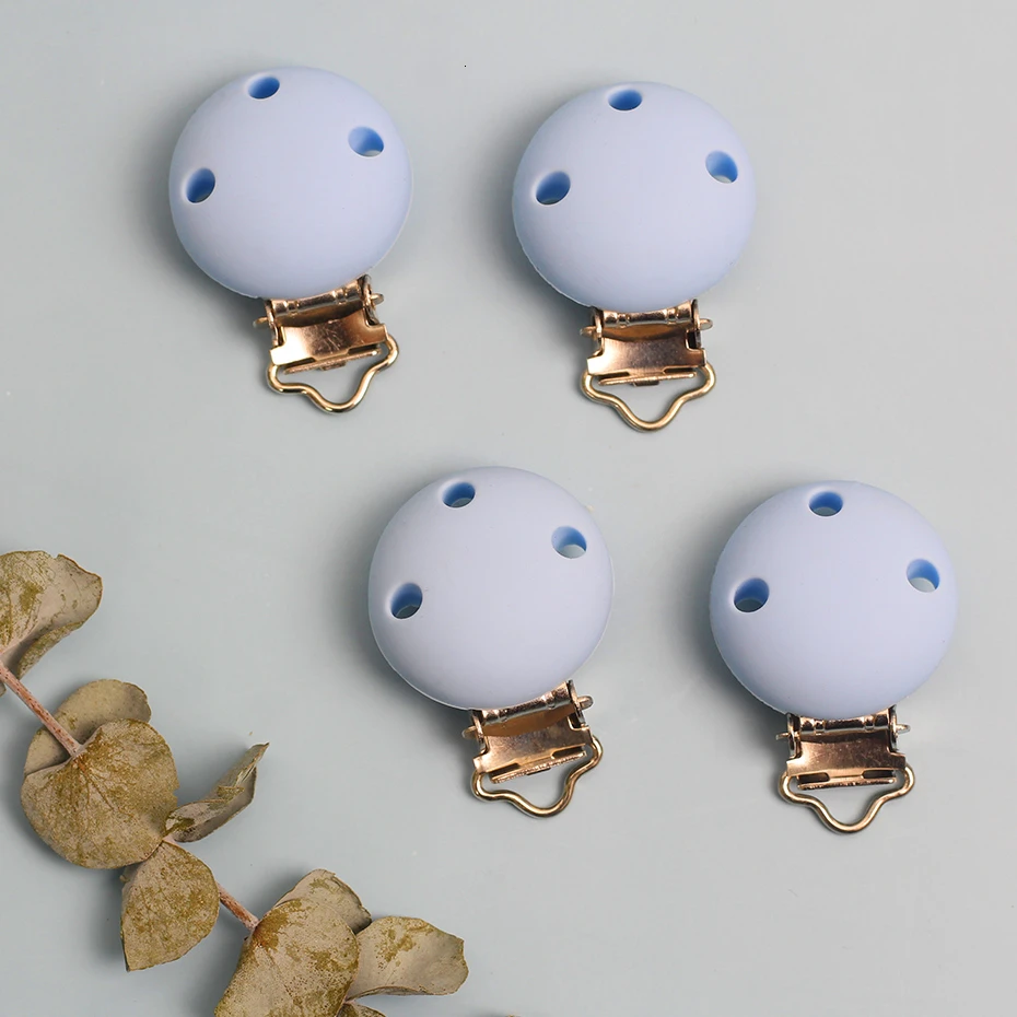 

2pc round nipple clip silicone bead baby tooth clip accessories clip toy DIY nipple chain tool