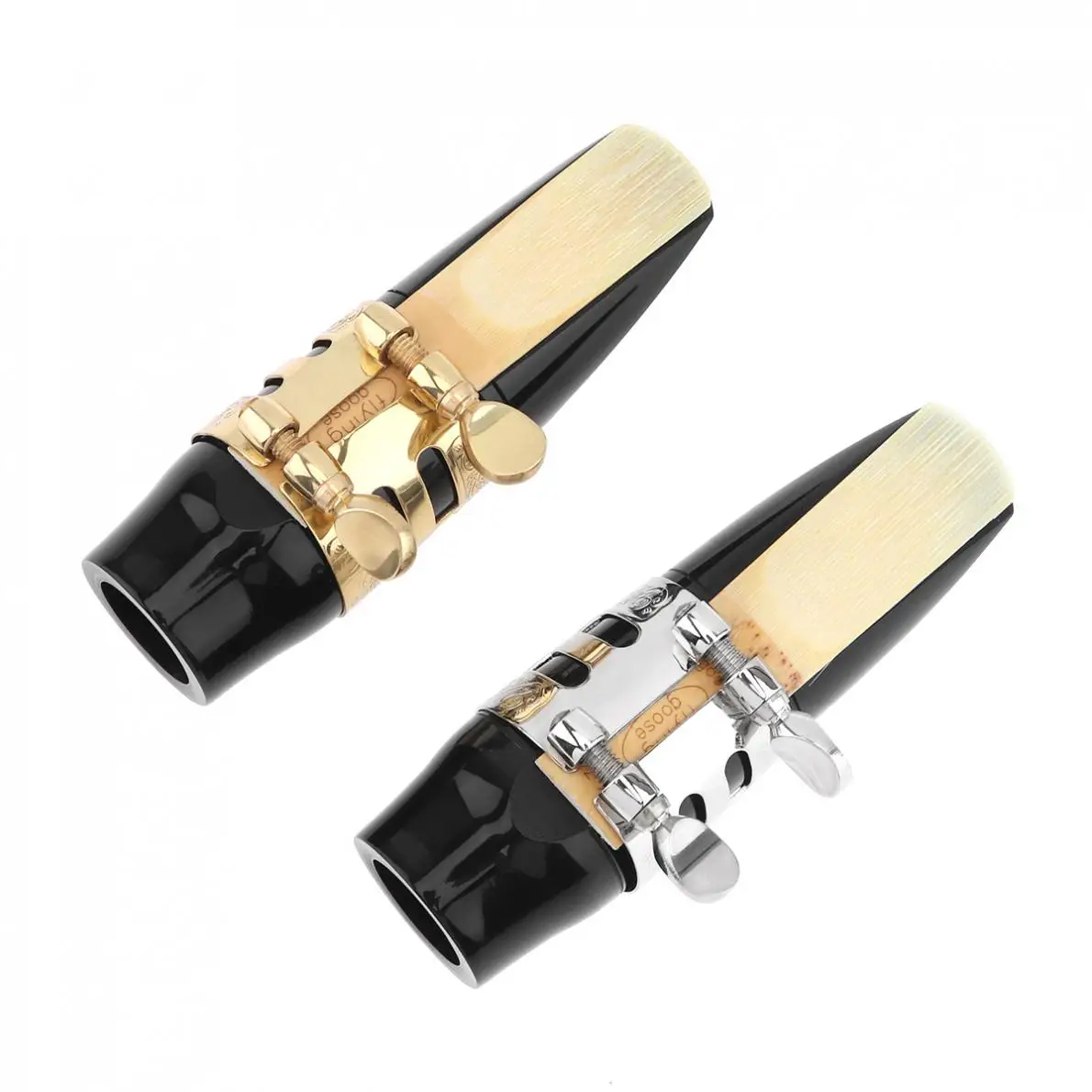 Alto bE Saxophone Mouthpiece Carved Flower Gold Plated Ligature Brass Cap Bakelite Sax Mouth Gold Silver Optional