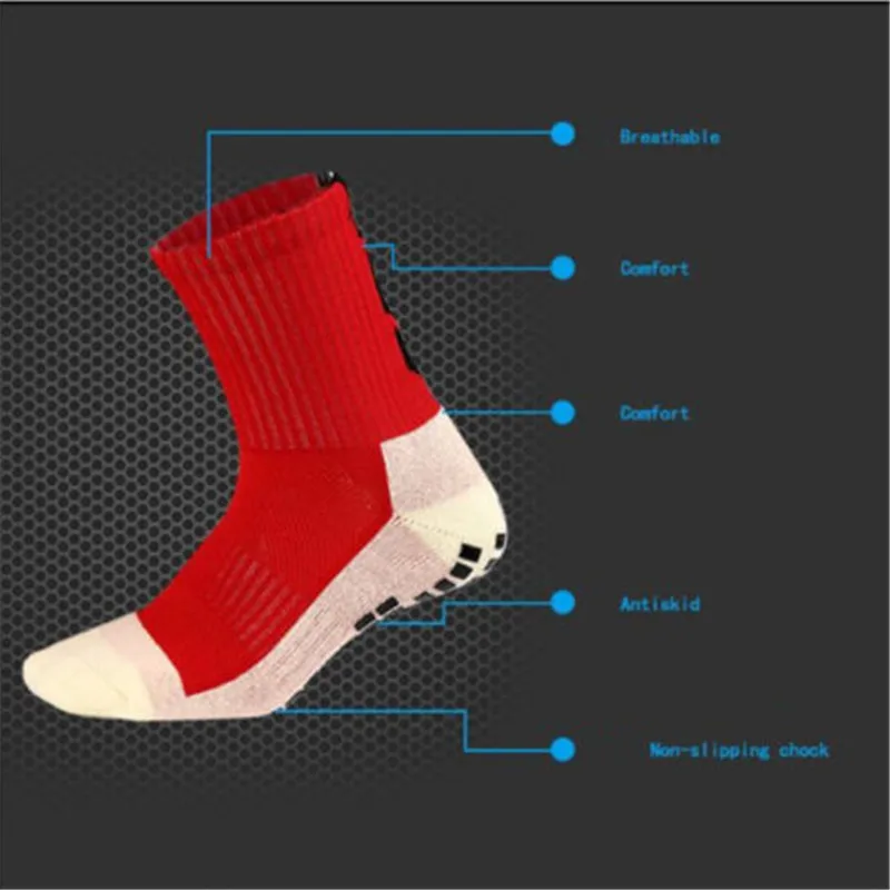 Для взрослых открытый футбол велосипедные носки нескользящие износостойкие дышащие спортивные мужские носки для футбола впитывают пот женские спортивные носки