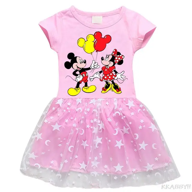 Disney Minnie Mouse Kids Dresses Summer 