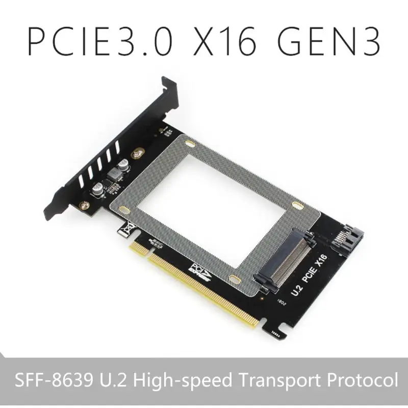PCIE X16 U.2 SFF 8639 карта расширения U2X16 Pci express 3 0 4x на NVMe PCIe SSD PCI e карту m2 NGFF 2 5 'SSD E