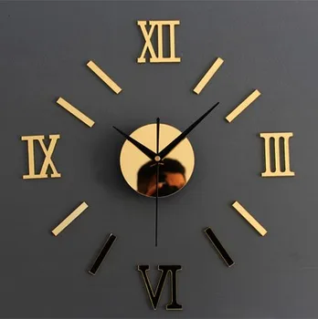 

Creative Luxury Clock Silent Art Simple Quartz Diy Self Adhesive Living Room Digital Clock Zegar Led Home Decor Clock DB60SZ