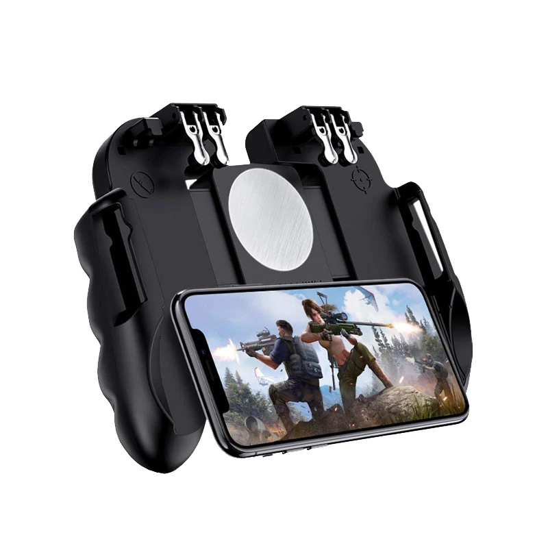  H9 Six Finger PUBG Game Controller Gamepad Trigger Shooting Free Fire Cooling Fan Gamepad Joystick 