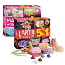 

Gemstones Dig Kit Pearls Excavation Kits Dinosaur Fossils Pirate Treasure Dig Kit Archaeology Educational Science Toy for Kids