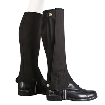 

Microfiber Equestrian Gaiter Half Chaps Durable Horse Riding Boots Cover Adult Children Leg Guard Leggings Equitation Equipment