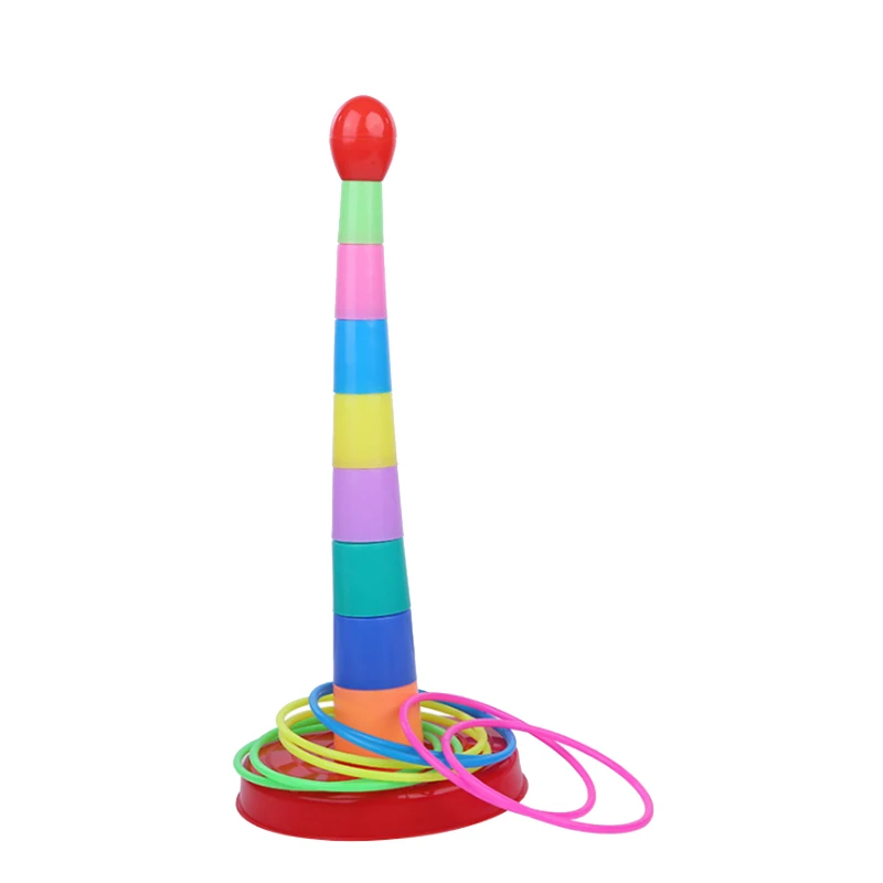 17.3 Inch Brightly Colorful Plastic Sport Ring Toss Game Set for Kids Stacked Toys Toy | Игрушки и хобби