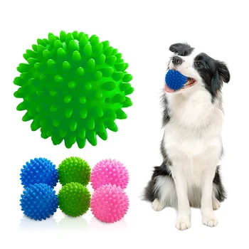 

Pet Dog Puppies Fun Interactive Chewy Toy Hedgehog Resistant Puppy Bite Teeth Training Rubber Ball Dog Toy Pet Supplies