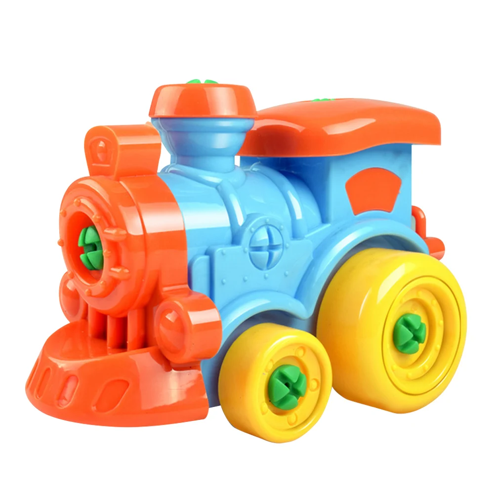 Дети мультфильм 3D DIY сборка автомобиля Поезд Самолет здание разбивать комбинация завинчивание строительный блок Tinker инструменты игрушки