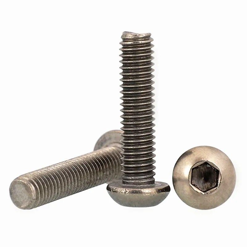 GR2 ISO7380 M3 Pure Titanium Hex Hexagon Socket Button Head Screws M3*3/4/5/6/7/8/9/10/12/14/15/16/18/20/22/23/24/25/26/27/28-50 hex socket screw hexagon socket screw hexagon socket head screw