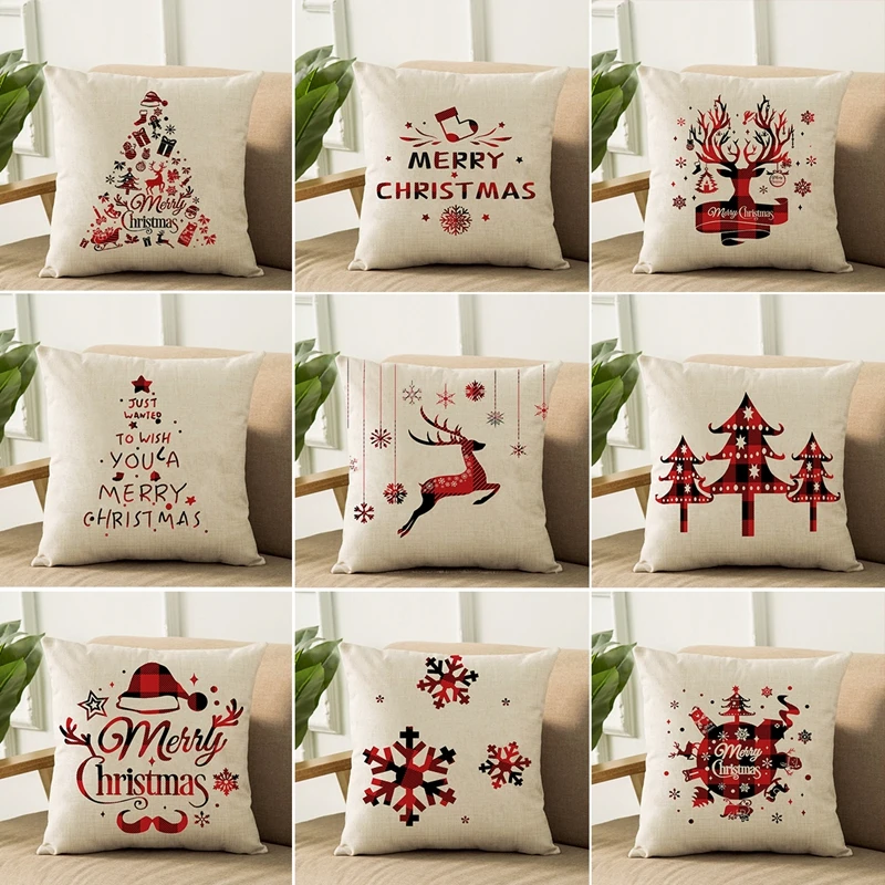 Christmas cushion cover 45*45 Pillowcase sofa cushions Pillow cases