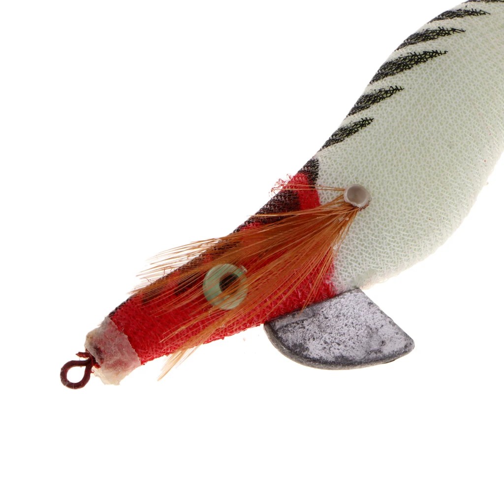 Fishing Plastic Hard Shrimp Lure Luminous Glow in Dark Prawn Squid Jig Hooks Fishing Baits for Fisherman