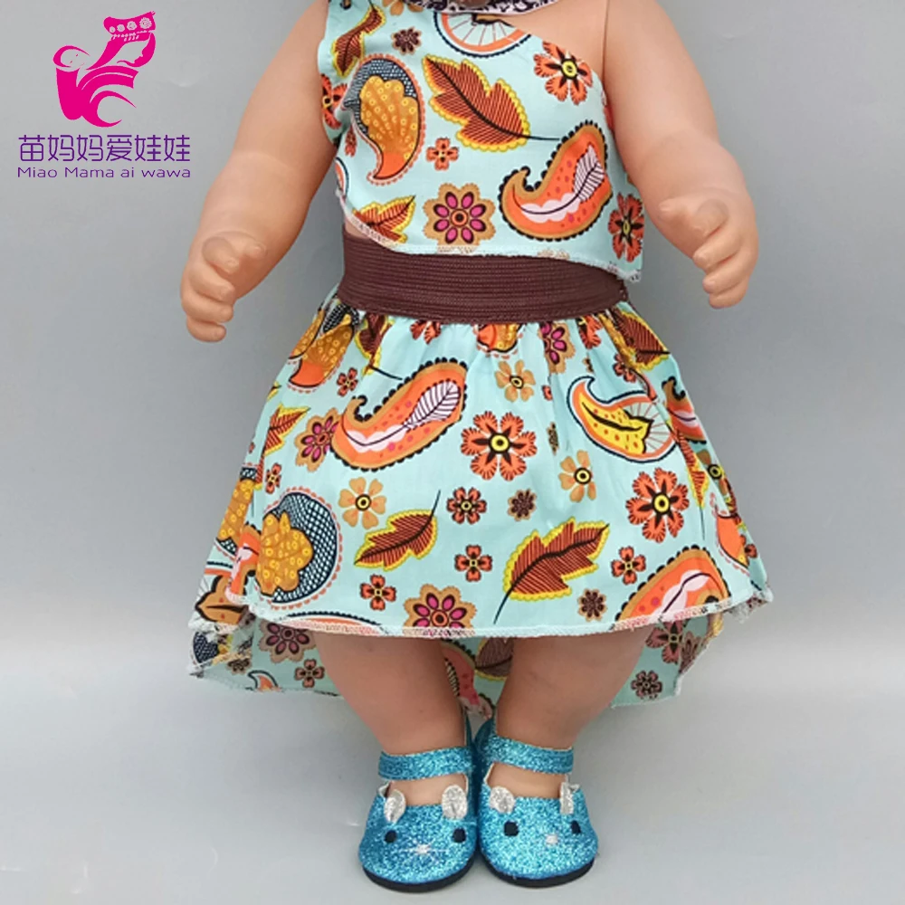 Гавайи Стиль платье для девочек для 43 см для ухода за ребенком для мам Одежда для куклы-младенца 18 дюймов Американский жакет для куклы