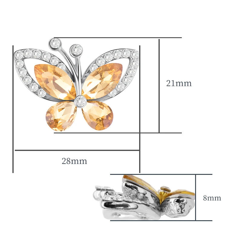 Бабочка в форме кнопки кристалл комбинированная металлическая основа Стразы Стильный Кристалл Стеклянные заостренный кончик для шитья одежды ткань Garmen