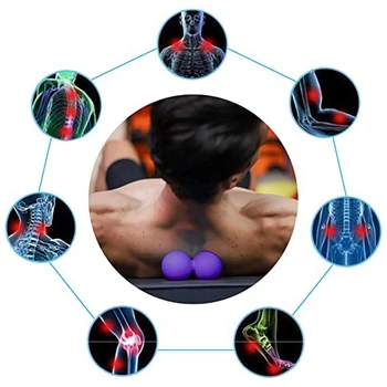 

Peanut Massage Ball - Double Massage Ball Mobility Ball for Physical Therapy - Deep Tissue Massage Tool 2 PC