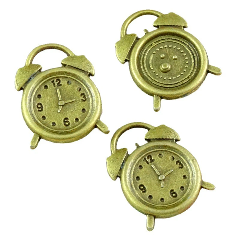 

50pcs Charms Clock 17.5*13.5MM Antique Bronze Plated Pendants Making DIY Handmade Finding Jewelry