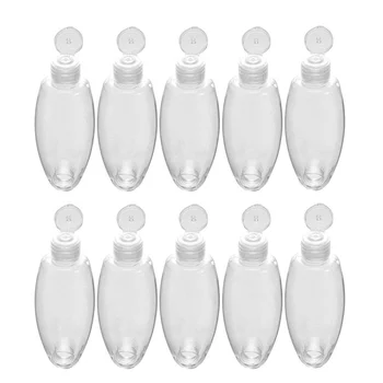 

10PCS 60ML Hook Plastic Bottle Refillable Bottles Hand Sanitizer Containers Travel Shampoo Sub Bottles Multi-purpose Hand Liquid