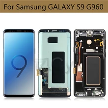For Samsung Galaxy S9 LCD Display Touch Screen G960F G960 LCD Digitizer Assembly With Burn Shadows S9 LCD with Frame Replacement