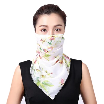 

2020 Women Anti Dust Mask Windproof Prevent Safe Mouth face Mask Women Sun Protection Print Scarf Dustproof Neck Scarf