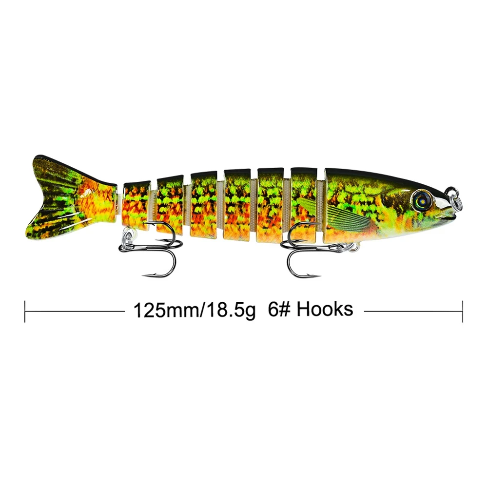 Portátil ao ar Iscas de Pesca Livre Premium 8 Seções Multicolorido Nadar Enfrentar Naufrágio Wobblers 2cm - 19g 14 Iscas artificiais