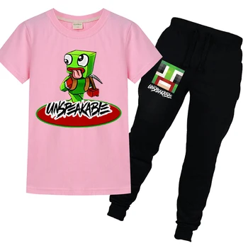 

2020 Baby Boys Summer UNSPEAKABLE Clothes Set Print T Shirt Trousers Sets Boys Girls T Shirts Long Pants Suit Children Clothing