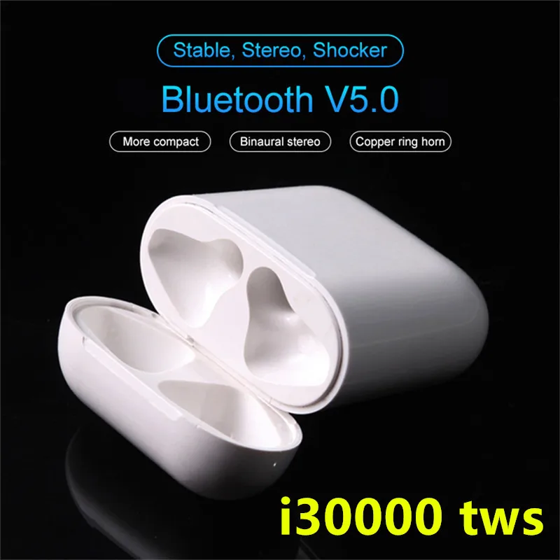 New i30000 TWS Pop up windows 1:1 H1 chip smart sensor drahtlose lade super bass 1 PK i20000 i10000 i9000 i5000