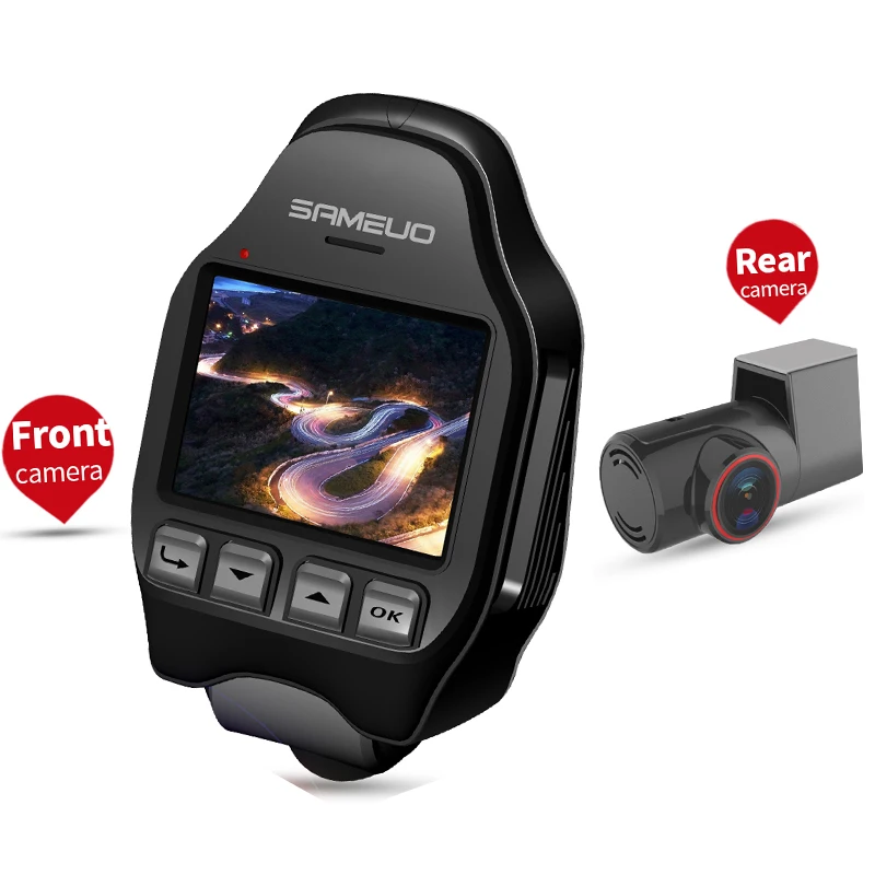 

Dash camera 1080p FHD, Sameuo U600 Car Camera Front and Rear wifi, super night vision IPS Screen, WDR, car dvr dual camera
