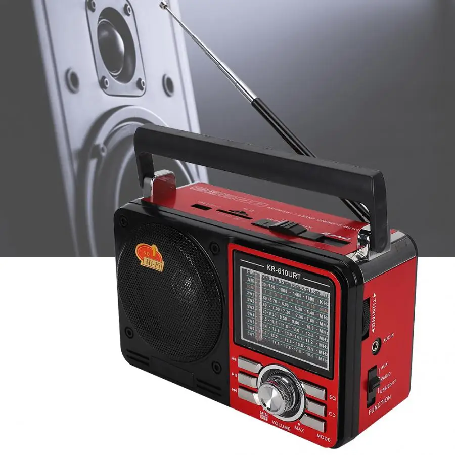 Многофункциональная Подключаемая карта многодиапазонный FM AM SW1-7 радио со светодиодный светильник(ЕС 110-240 В