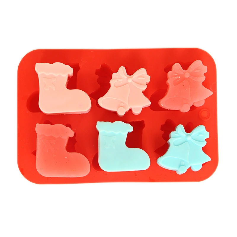 

Christmas Socks Bell Silicone Mold Cake Cookie Silicone Mold Pan Chocolate Fondant Cake Decoration Tools Cupcake Mould
