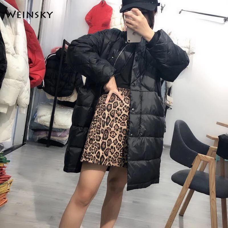 New Women Long Down Jackets White Duck Down