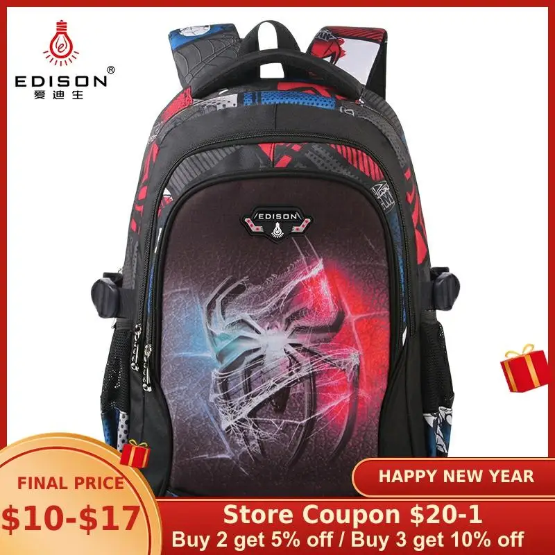 

Edison New School Bag Children Backpack Boy Girl School Backpack Miracle Series Cartoon Student Bag 3D Printing Offload Backpack