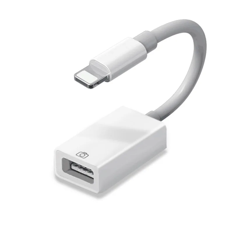 PZOZ, 2 в 1, OTG, для Apple iPhone, USB, устройство для чтения камер, зарядный кабель для IPhone 11 Pro X XS Max 8 7 6, USB, устройство для чтения карт, разветвитель, концентратор - Цвет: Single Port