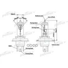 Лампа Галогенная H4 24v 75/70 W P43t PATRON арт. PLH47570