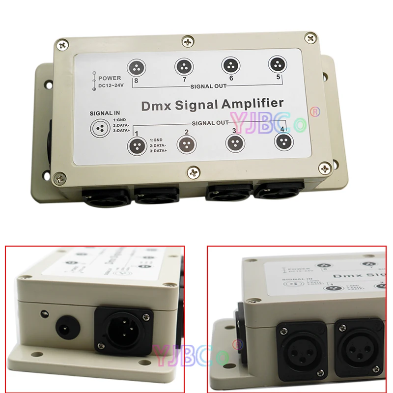 Релейный усилитель сигнала DC12V 24V 8 CH DMX512 сценическая лампа Интеллектуальный