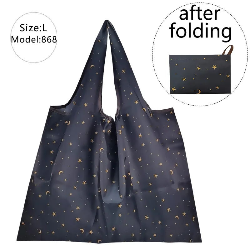 Large Size Reusable Foldable Shopping Bag Tote Bag Eco T-shirt Waterproof Shopkeeper Bags Handbags