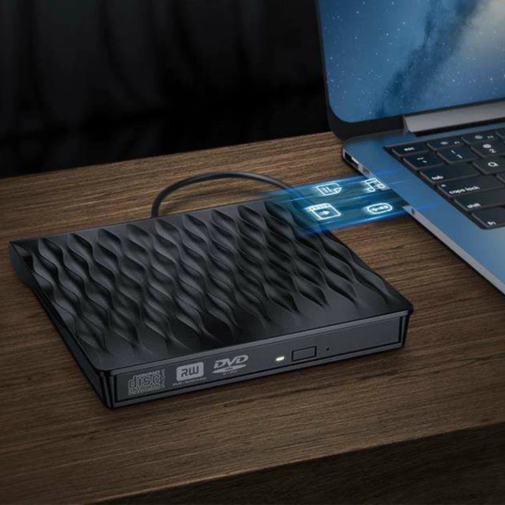 Новые оптические приводы USB 3,0 тонкий внешний DVD RW CD Писатель Привод горелки ридер плеер для портативных ПК Поддержка ОС Windows Vista