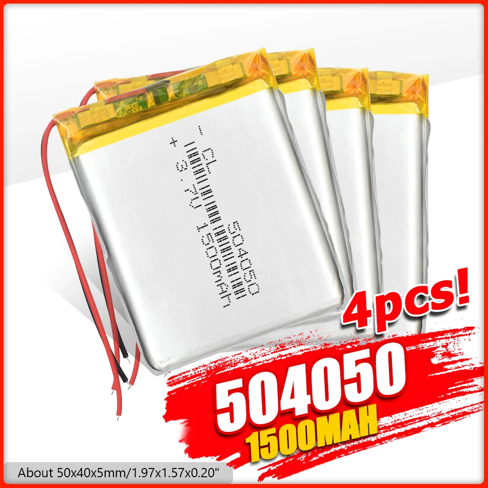 Литий полимерная аккумуляторная батарея 3 7 В 1500 мАч 504050 для Mp3 Mp4 GPS PAD DVD DIY
