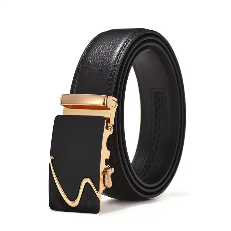 Mode Marque En Cuir Ceinture Affaires Pantalon Sangle Pantalon Ceinture Homme Peau De Vache Automatique Boucle Peau De Vache Hommes Ceintures Decontracte Adulte Aliexpress