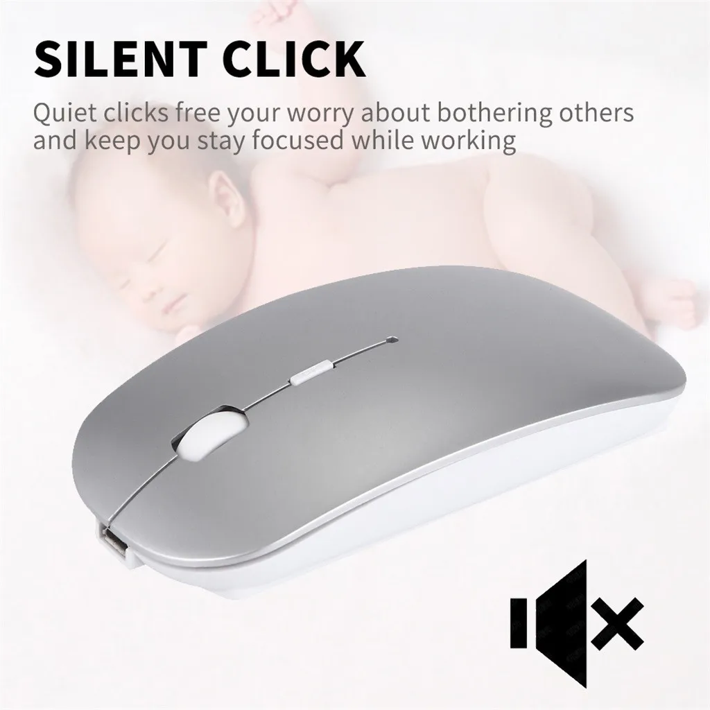 Blueteeth Type C 2.4G Wireless Dual Mode Silent Mate Rechargeable 4 Bottons Mous Wireless Optical Mouse Gamer for PC New Sale|Mice| - AliExpress