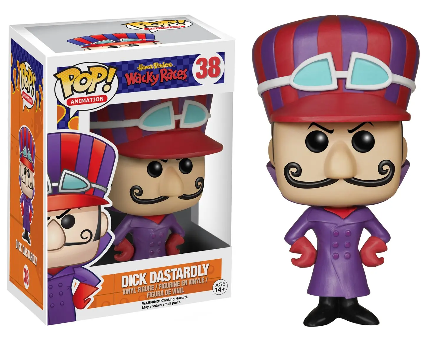 Эксклюзивный официальный Funko pop Hanna Barbera странные гонки-Дик подлый винил Фигурка Коллекционная модель игрушки в коробке
